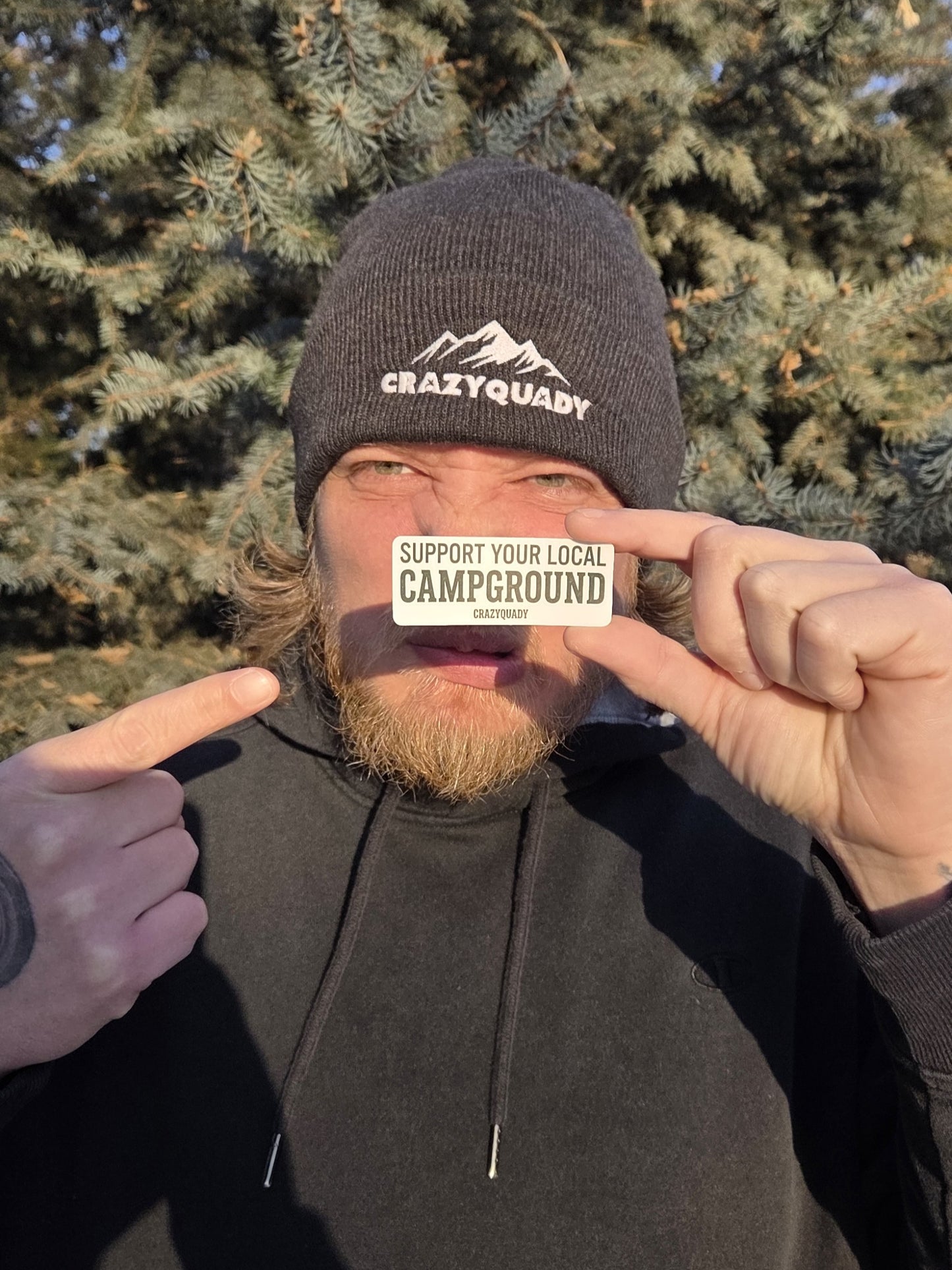 Restock coming soon! CrazyQuady Campground Sticker