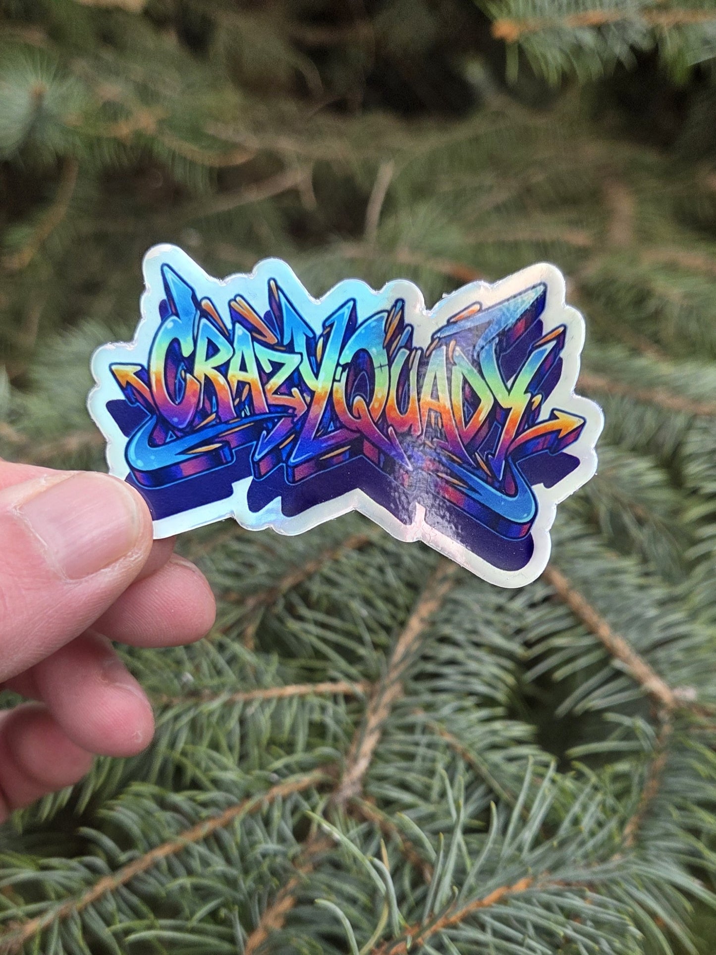 CrazyQuady Holographic Graffiti Sticker