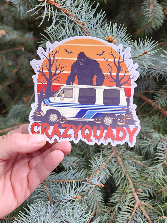 CrazyQuady Van Camper Halloween Sticker