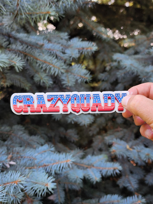 CrazyQuady Stars & Stripes Sticker
