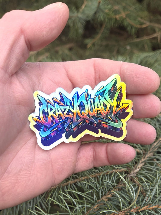 CrazyQuady Holographic Graffiti Sticker